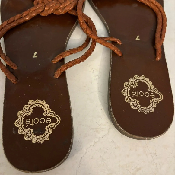 🛍️3/$30 Ecoté women’s braided strappy‎ sandal in size  7 - Picture 3 of 9